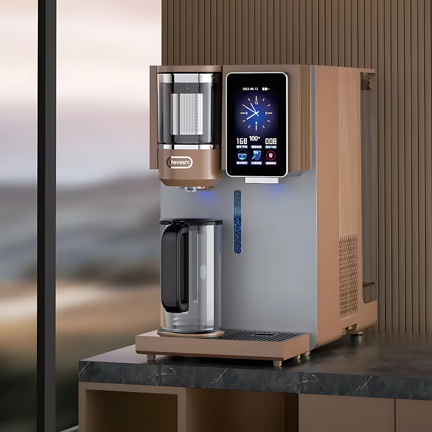 6-Stage Countertop RO Water Dispenser with LCD Touch Screen