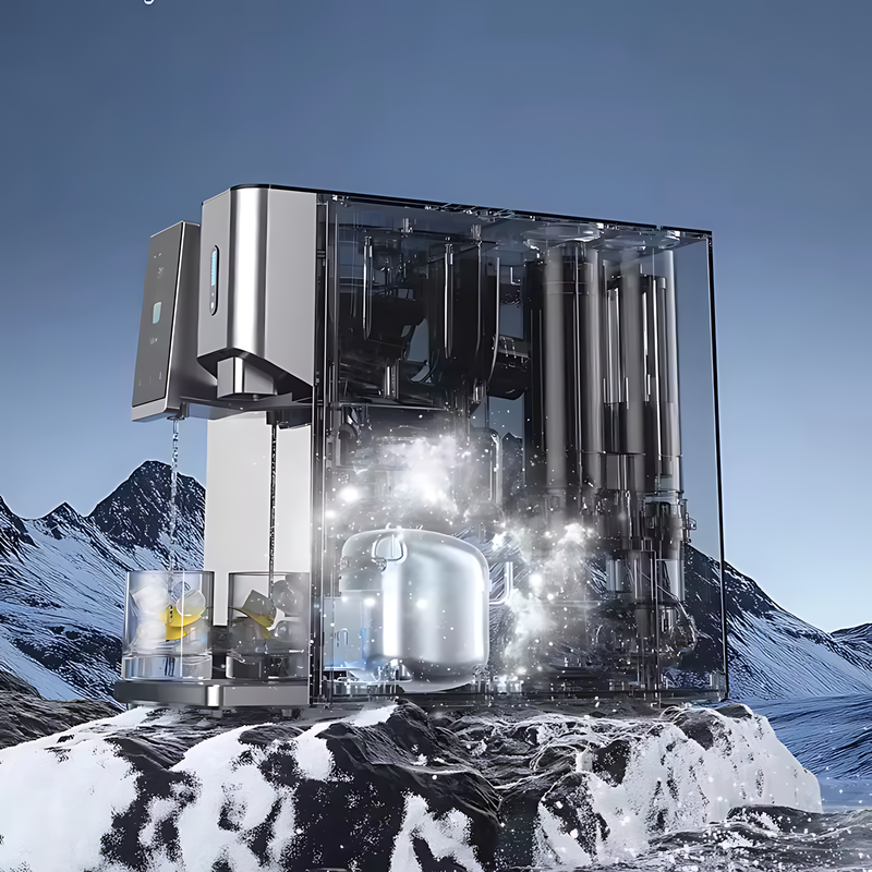 Countertop RO Water Dispenser with Ice Maker, 5-Inch Touch Display