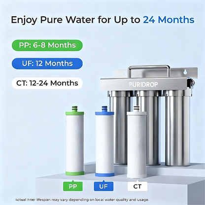 6-stage Under Sink Ultrafiltration Stainless Steel Water Filter System
