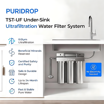 6-stage Under Sink Ultrafiltration Stainless Steel Water Filter System
