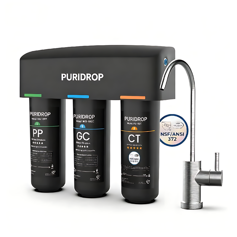 3-stage Under Counter Water Filter System with Dedicated Faucet