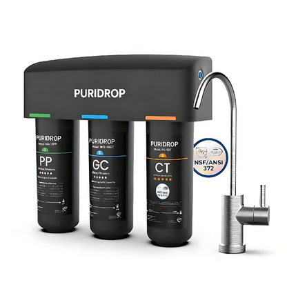 3-stage Under Counter Water Filter System with Dedicated Faucet