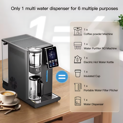 6-Stage Countertop RO Water Dispenser with LCD Touch Screen