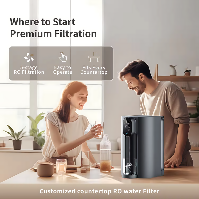 5-Stage Countertop Reverse Osmosis Water Purifier with Instant Hot Water