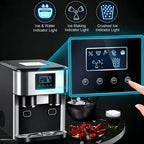 Countertop 3-in-1 Ice Maker and Water Dispenser with 40 lbs/day Ice Production and Automatic Ice Making