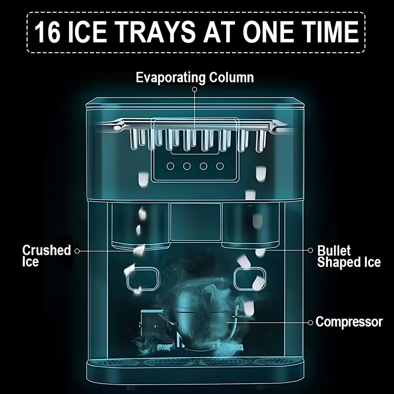 3-in-1 Countertop Ice Maker and Water Dispenser