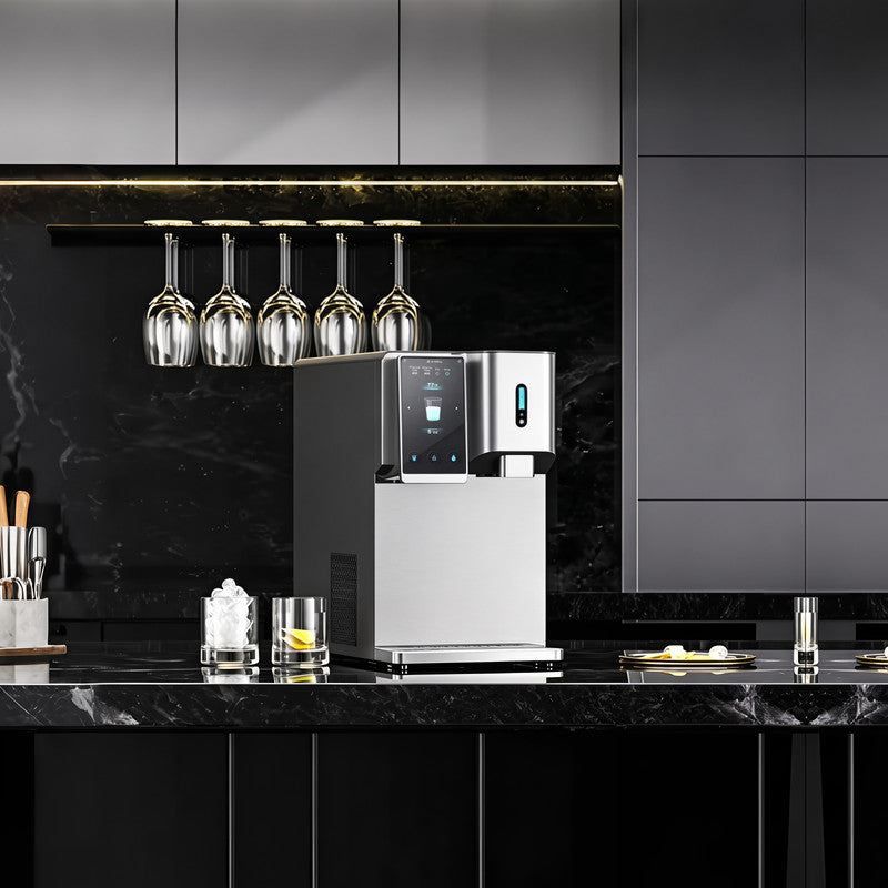 Countertop RO Water Dispenser with Ice Maker, 30 lbs/day Ice Production, 5 GPH Hot Water Output and Multi-Temperature Settings