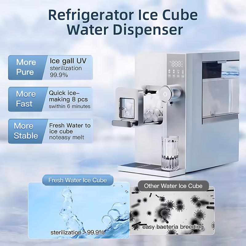 Countertop Ice Maker and Water Dispenser with UV Sterilization