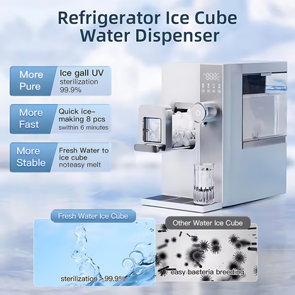 Countertop Ice Maker and Water Dispenser with UV Sterilization