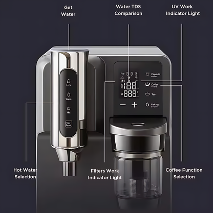 Tankless Tabletop RO Water Purifier with 5-Second Instant Hot & Cold Wate