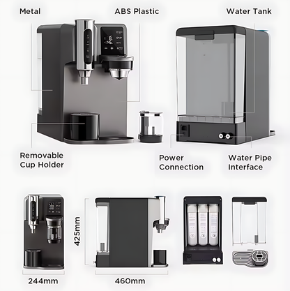 Tankless Tabletop RO Water Purifier with 5-Second Instant Hot & Cold Wate